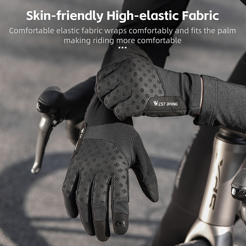 WEST BIKING YP0211245 Touch Screen Non-slip Cycling Gloves Shock-absorbing Mittens WEST BIKING YP0211245 Touch Screen Non-slip Cycling Gloves Shock-absorbing Mittens